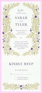 Floral Trimming Value Invitation Set