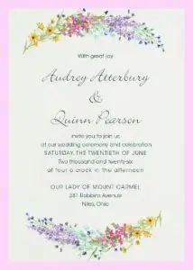 Captivating Wildflowers All 'n One Invitation Folder