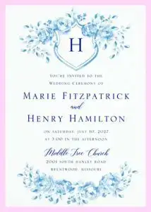 Efflorescent Crest All 'n One Invitation Folder I
