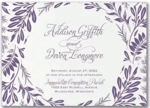 A beautiful greenery invitation