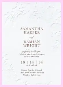 Bursting Flowers Invitation.