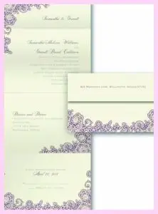 A Little Lace - Seal 'n Send Invitation – Ecru