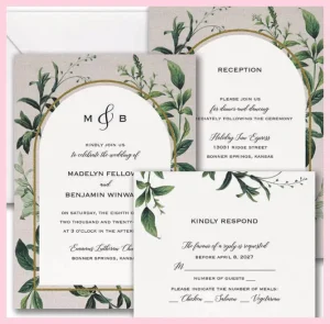 Greenery Arch Value Invitation Set