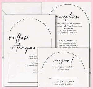 Whimsically Arched Value Invitation Set
