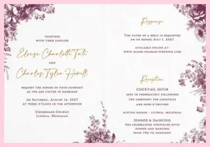 Abundant Blossoms All 'n One Invitation Folder