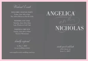 Simple Wording All 'n One Invitation Folder