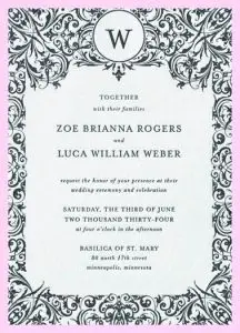 Filigree Edge Invitation