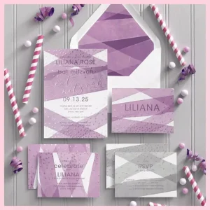 Watercolor Ribbons Invitation