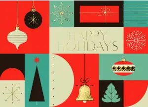 modern minimalist holiday card