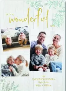 personalized holiday card family story