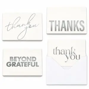 Argent Acknowledgement Thank You Set