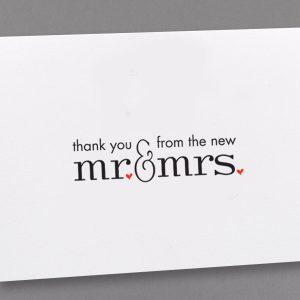 Mr. and Mrs. - Thank You Card and Envelope
