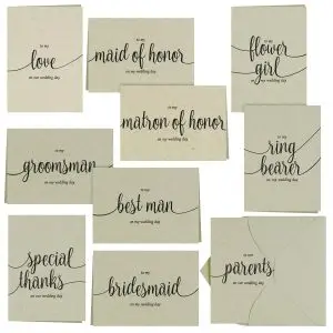 Kraft Wedding Party Thank You Set