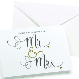 Mr. & Mrs. Gold Ampersand Thank You