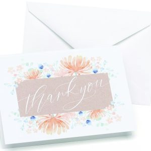 Krafted Blossoms Blank Thank You Folder